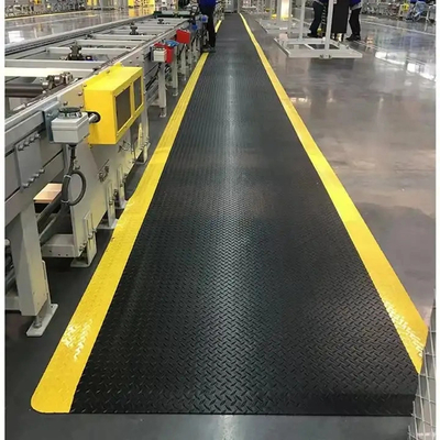 Industriële gele zwarte antistatische staande vloer ESD Antifatigue Mat Voor fabrieksarbeiders