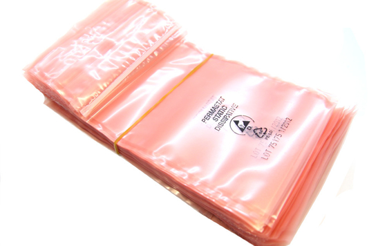 0.10mm Vacuüm Roze Ritssluitings Antistatische PE ESD Beveiligingszakken