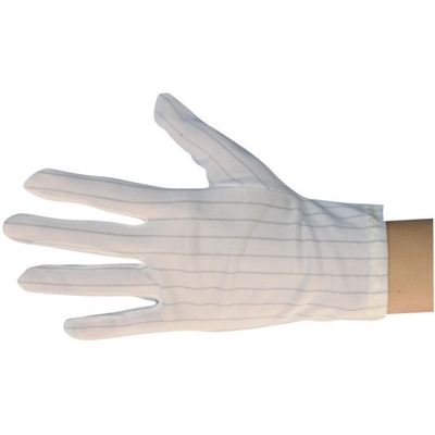 100% polyestercleanroom ESD de Doek Gloves Dubbele Zijstreep