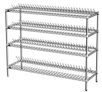 Carbon Steel ESD SMT SMD PCB Reel Storage Trolley Metalen plank Chroomdraad Plank Trolley Cart