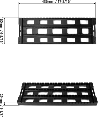 Antistatisch ESD Circulatie Rack Schap Zwart Plastic PCB Rack, 25 Slot Storage Stand Circuit Board Holder