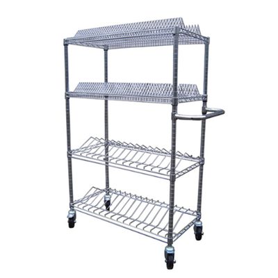ESD Rack 4 Draadplanken Chroomplank Trucks Antistatische Chroomplaten Draadtrolley