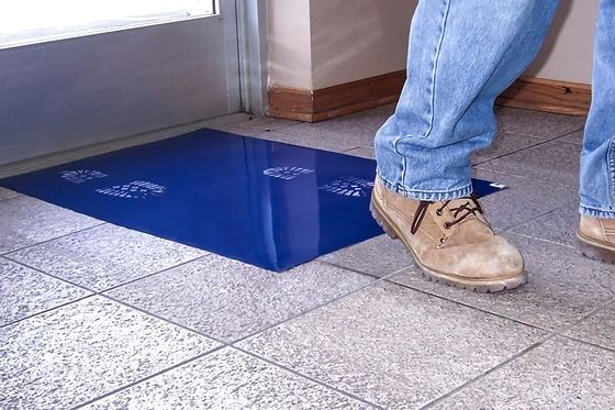 Kleverige Mat Kleverige Pads Kleverige 30 vellen / pakketten Blauwe schoonkamer vloermatten Verwijder vuil voor laboratorium ziekenhuis schoenen