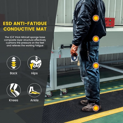 ESD Industriële PVC-rubber vloermat tegen vermoeidheid