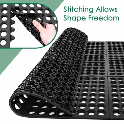 Interlocking Antifatigue Tile Mat met gaten ESD Rubber Floor Mat Antistatic Anti Fatigue Mat