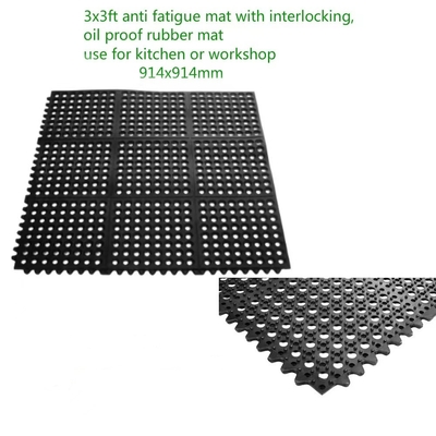 Interlocking Antifatigue Tile Mat met gaten ESD Rubber Floor Mat Antistatic Anti Fatigue Mat