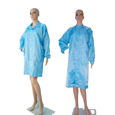 ESD Smock Antistatisch Schoonkamer Werkgoed Polyester Strip Grid Polyester Logo Op maat