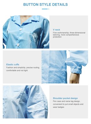 Antistatisch schoonkamerpak ESD Polyester jumpsuit Werkkleding Labjas