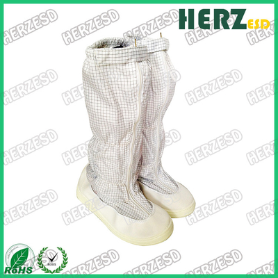 PU antistatische laarzen witte streep antistatische stoffen schoenen werk ESD schoenen cleanroom