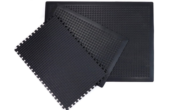 Zwarte 13 mm dikte antistatische anti-vermoeidheid vloer mat voor werkplaats anti-glij-anti-vermoeidheid mat