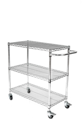Op maat gemaakte roestvrij staal ESD draadrek trolley karretje mesh opslag antistatische draad trolley