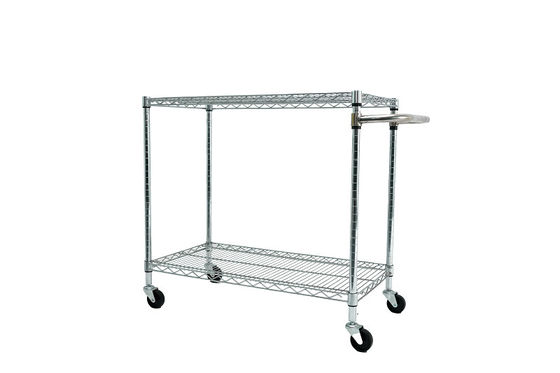 Op maat gemaakte roestvrij staal ESD draadrek trolley karretje mesh opslag antistatische draad trolley
