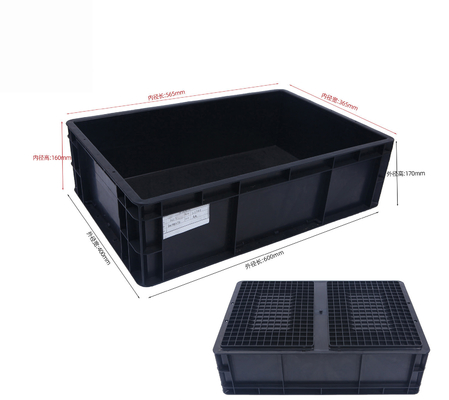 600*400 mm ESD Plastic Box ESD Storage Bins Leidende krat voor elektronische onderdelen