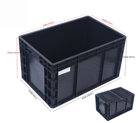 600*400 mm ESD Plastic Box ESD Storage Bins Leidende krat voor elektronische onderdelen