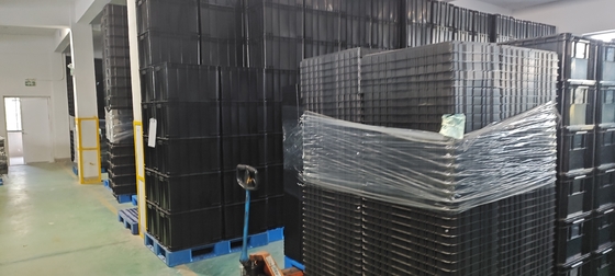 400x300 mm opslagcontainer stapelbare ESD industriële plastic opslagbak doos geleidende krat