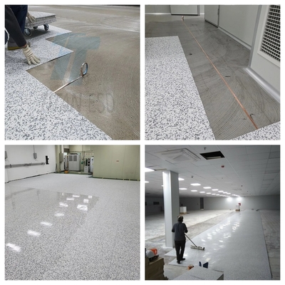 Leidende PVC-vloertegel Vinyl Antistaatisch Meerdere Kleuren PVC ESD-vloertegel Voor Cleanroom