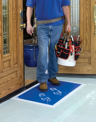 Schoonkamer ESD Kleverige Mat Blauw Wit 35-50μm PE Film Vuil verwijderen