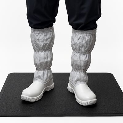 Anti-statische ESD rubber mat met dubbele PVC-lagen en een oppervlak met schorspatroon dat ergonomisch comfort en gladwerendheid biedt