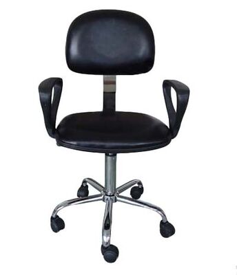 Wholesale PU Rotatable Foam ESD Chair with Footring Anti-Static Stool Laboratory Office Fabric Cleanroom