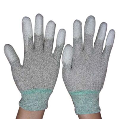 ESD Top Fit Handschoen Fabriek ESD Laboratorium Antistatische koolstofvezel PU Palm Fit Handschoenen ESD Handschoenen