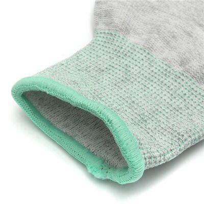 ESD Geleidende Handschoenen Polyester Antistatische Werkhandschoen Antislip Carbon PU Tip Palm Fit