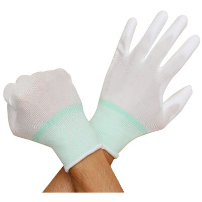 ESD Antistatisch Laboratorium Antistatisch Topvinger Palmgecoate Nylon Handschoenen Met Stofvrije Antistatische Handschoenen
