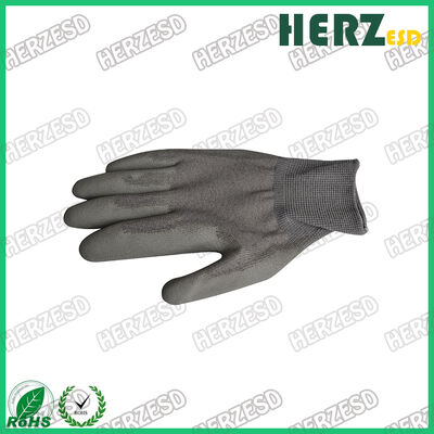Topkwaliteit palm gecoate antistatische nylon koolstofvezel top vinger ESD handschoenen voor elektronische antistatische handschoenen