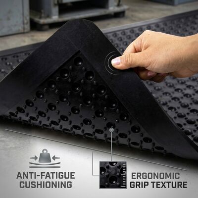 Heavy Duty Commercial Anti Fatigue Rubber Floor Mat Beveled Edge Non Slip Bubble Top Werkstation Keuken Gebruik