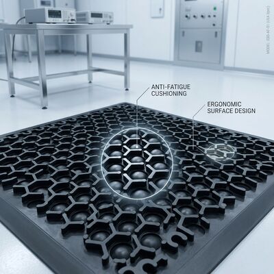 Oil-Resistant Anti-Fatigue ESD Rubber Floor Mat for Cleanroom Electronics Workshop