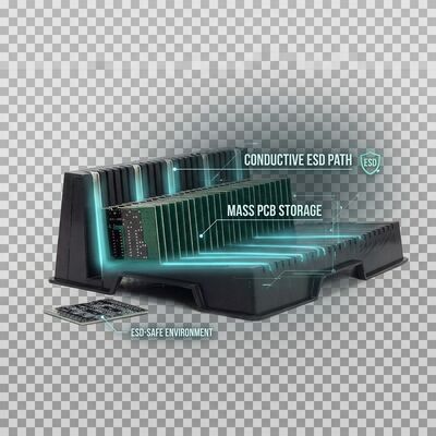 Zware Verstelbare ESD PCB Opslag Trolley voor Antistatische Printplaten