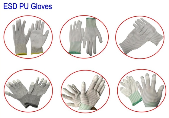 ESD Palm Met een laag bedekte Handschoen met Palmesd Antistatische ESD van Veiligheidshandschoenen Vinger Met een laag bedekte Handschoen
