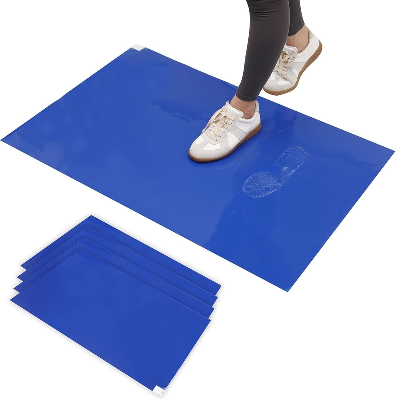 Kleverige Mat Kleverige Pads Kleverige 30 vellen / pakketten Blauwe schoonkamer vloermatten Verwijder vuil voor laboratorium ziekenhuis schoenen