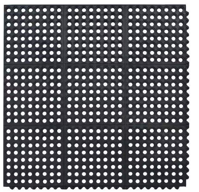 Interlocking Antifatigue Tile Mat met gaten ESD Rubber Floor Mat Antistatic Anti Fatigue Mat