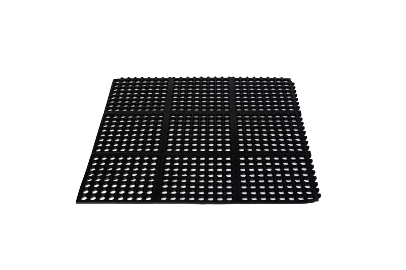 Rubber drainage vloermat met gaten zwaar werk anti-vermoeidheid keuken drainage niet-glijdend natte gebied gebruik deurmat