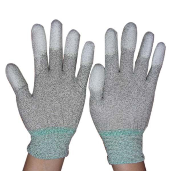 ESD Top Fit Handschoen Fabriek ESD Laboratorium Antistatische koolstofvezel PU Palm Fit Handschoenen ESD Handschoenen
