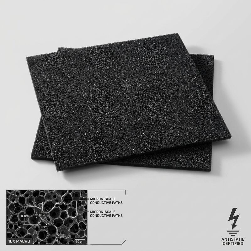 Geleidende ESD Schuim Inzet Zwart Gestanst Antistatische EVA Schuim Binnenverpakking Kussen Voor PCB IC Board Verzending