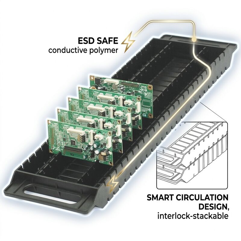 Duurzaam staal ESD Circulation PCB Storage Rack voor SMT-circuit board handling