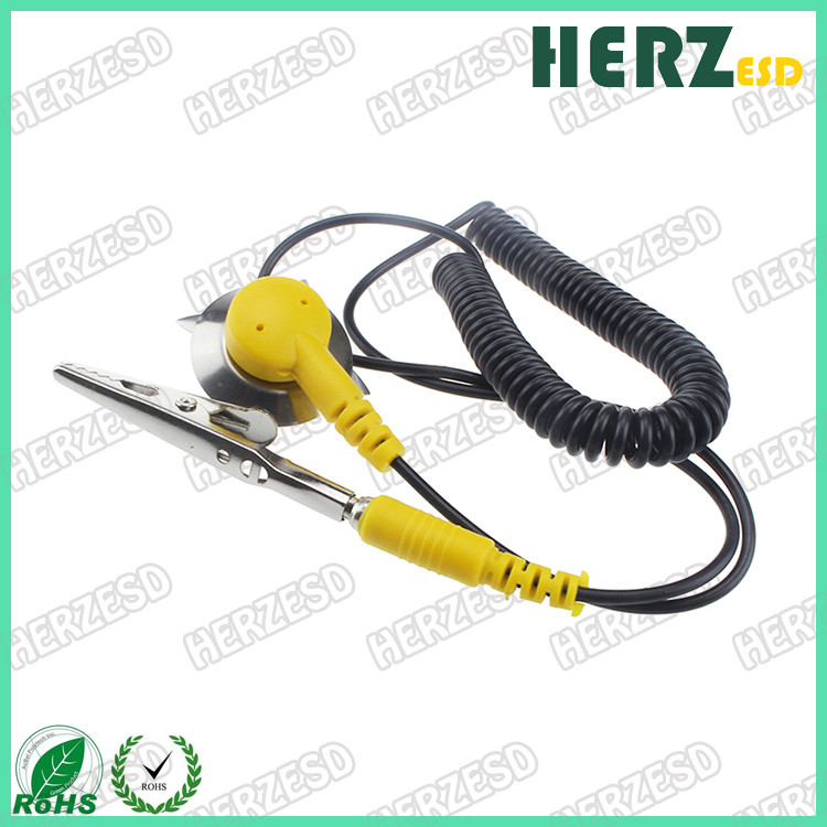 Banana Plug Cord ESD Safety Strap For Electronic / Pharmaceutical Industry